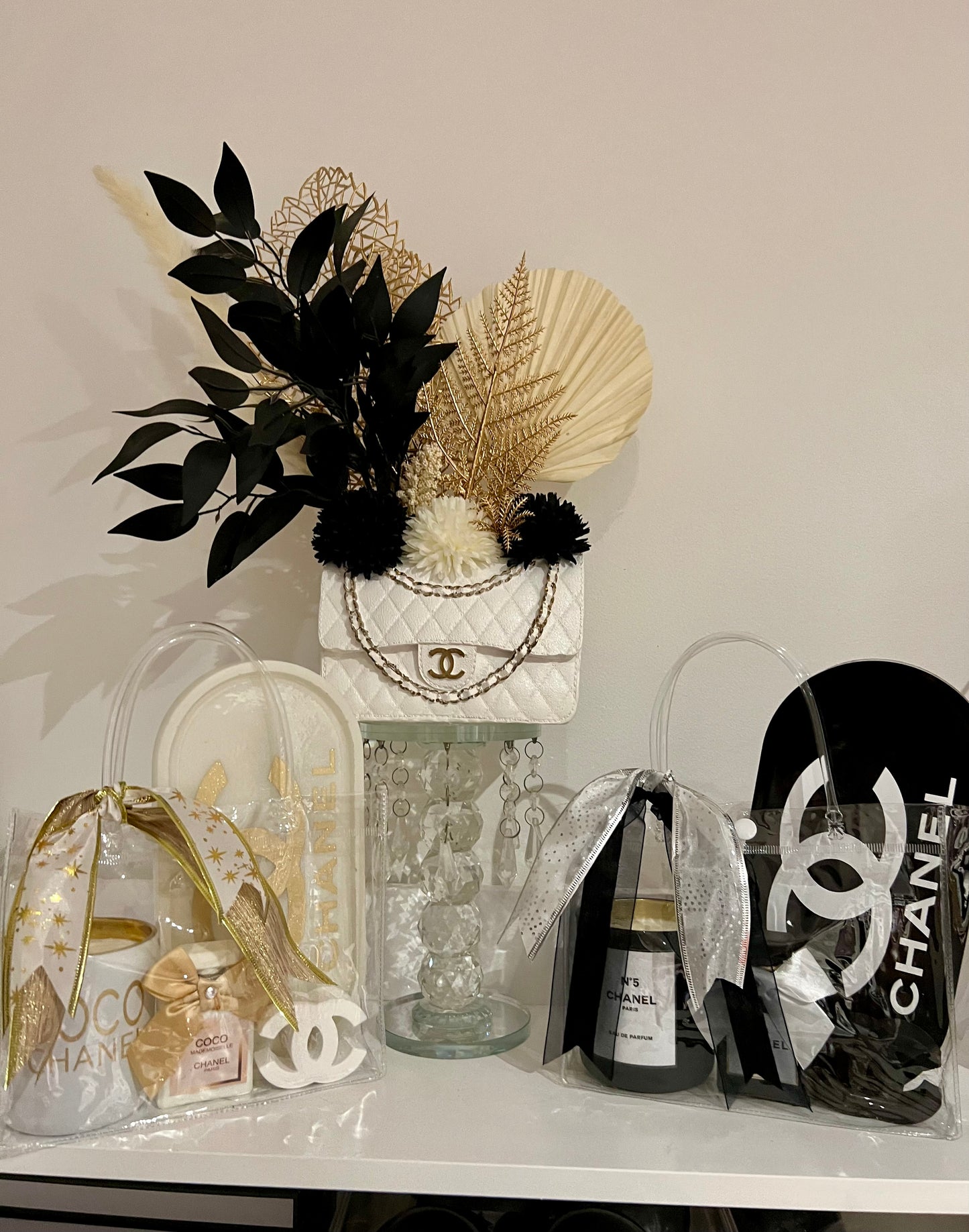 Candle & dish tray set