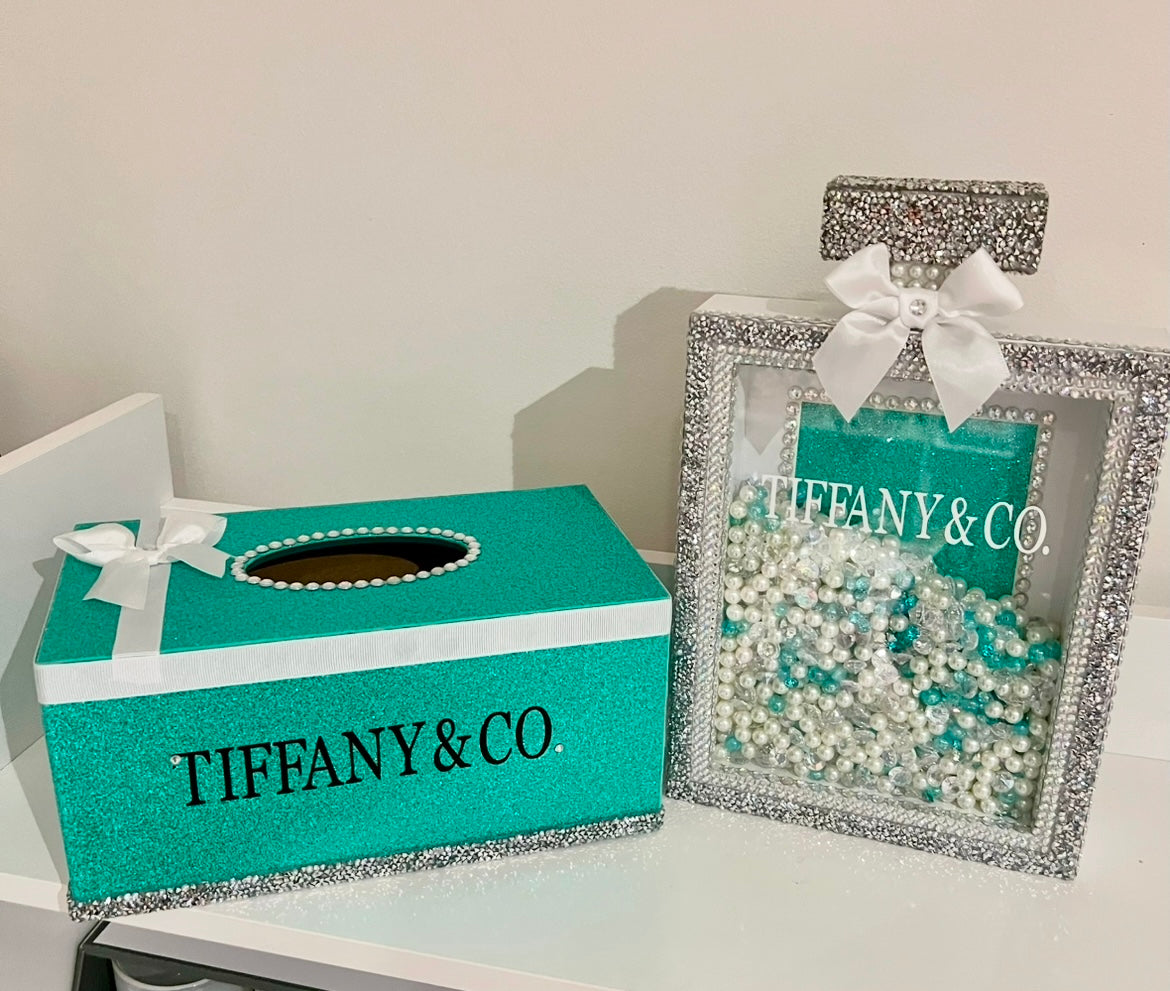 Tiffany inspired diamonds & pearls frame
