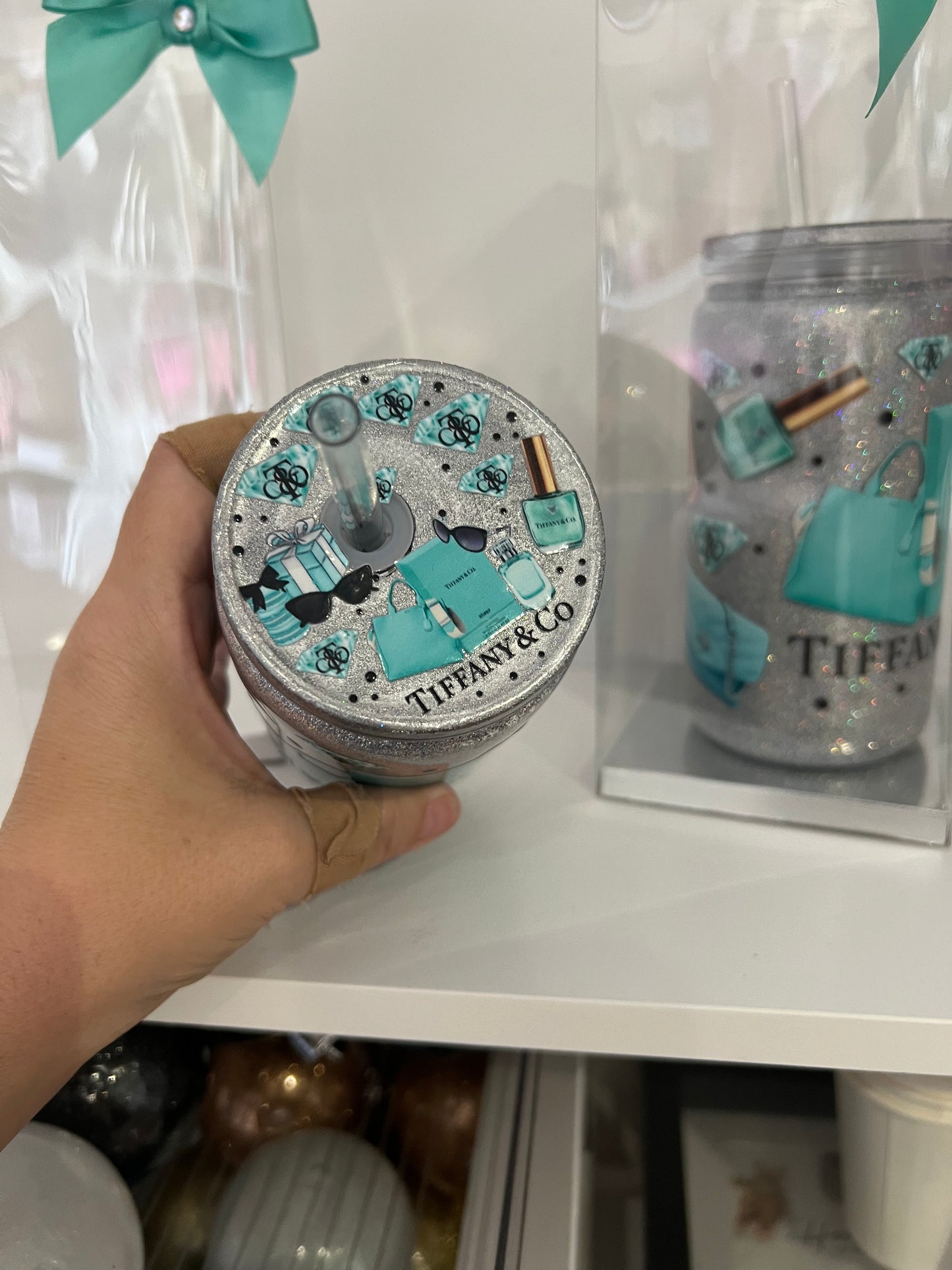 Glitter double wall hot & cold cup