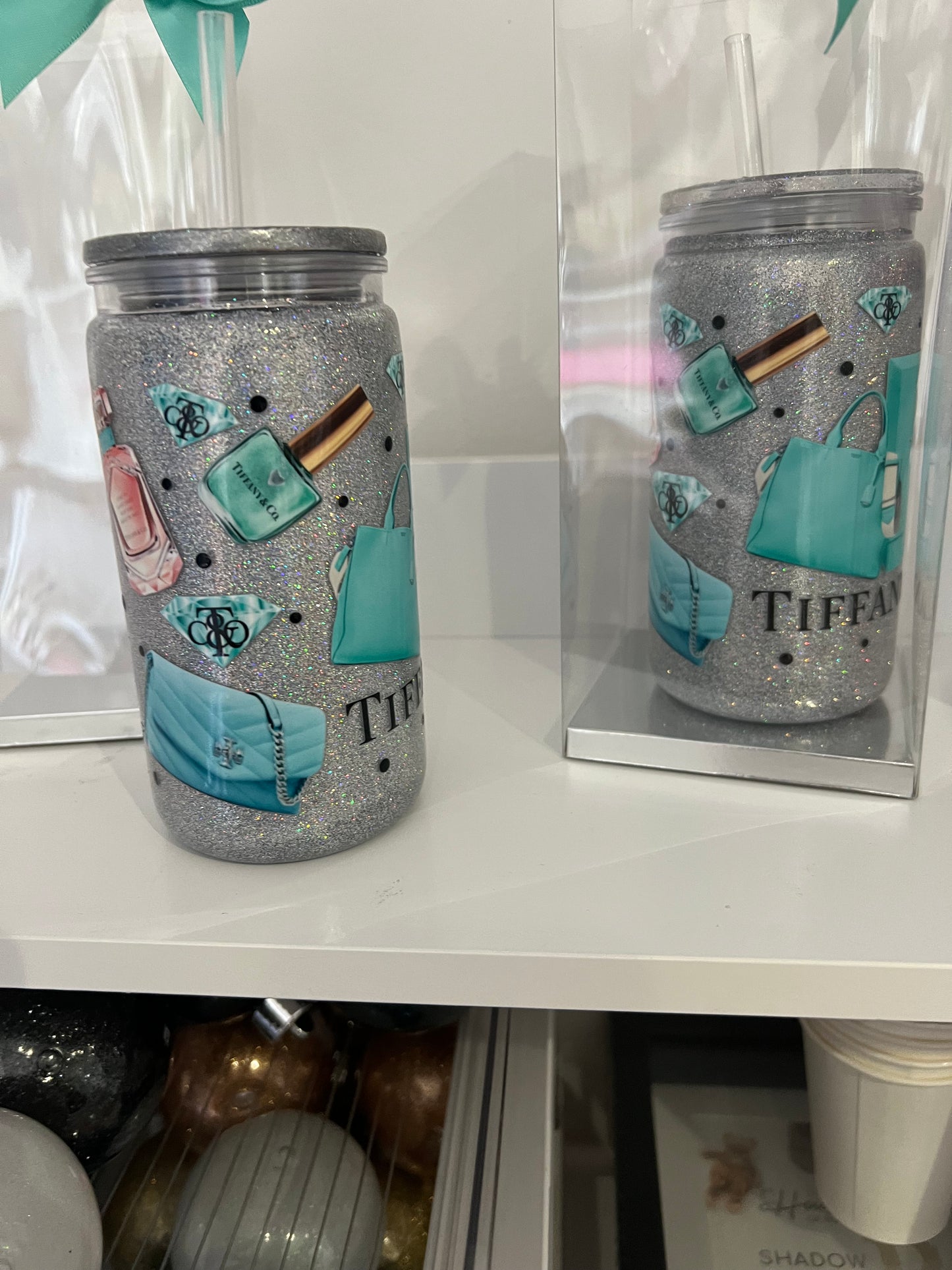 Glitter double wall hot & cold cup