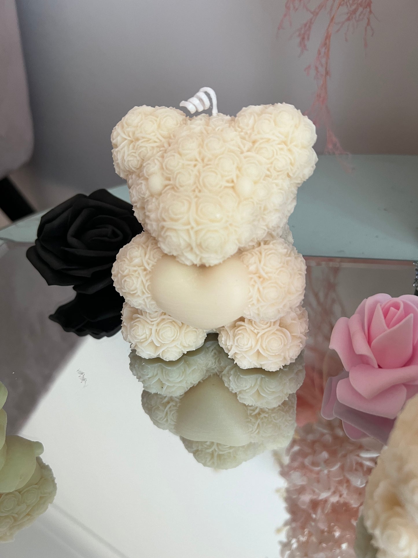 Adorable Rose Bear Scented Candle, candles