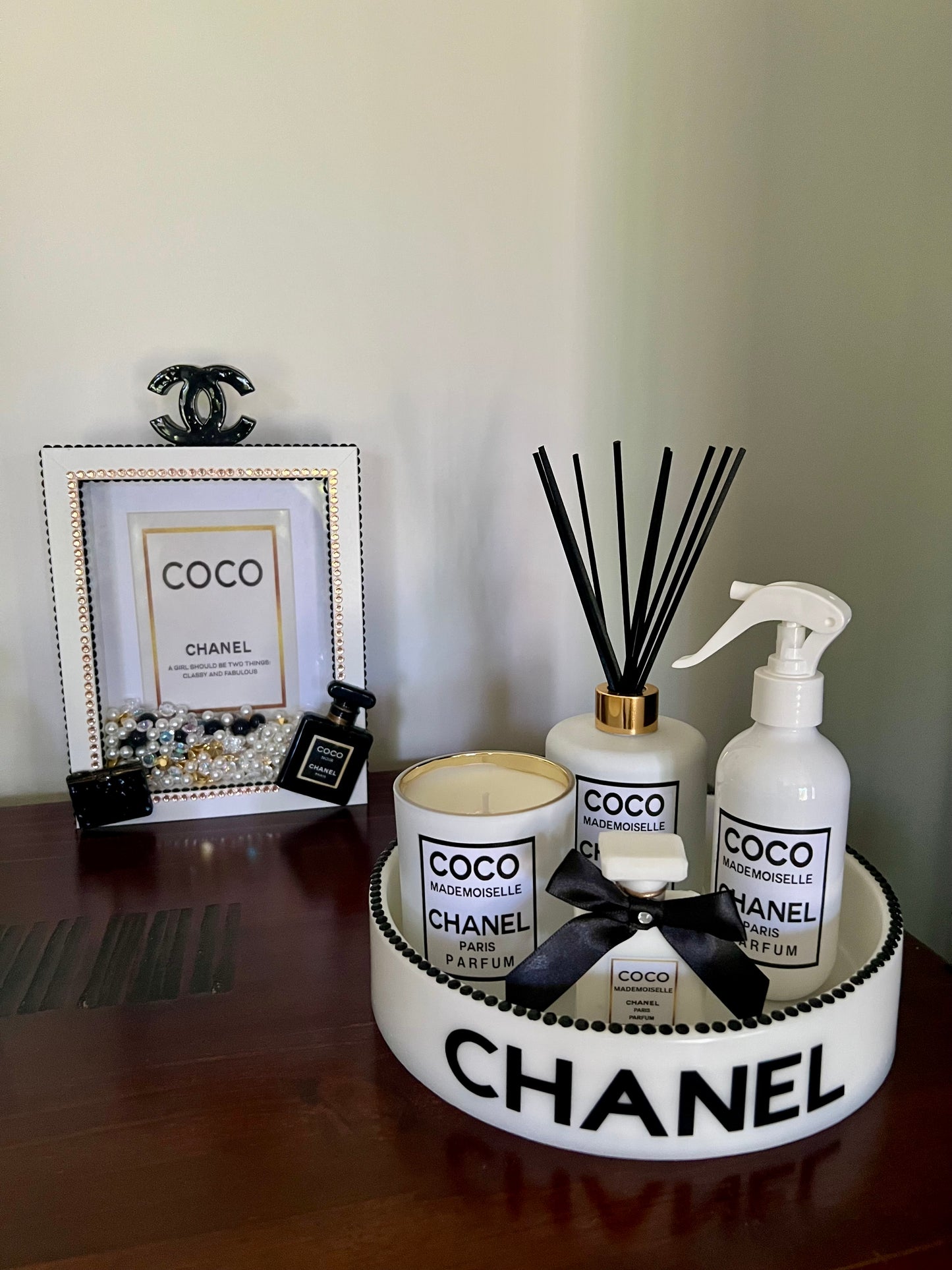 Deluxe Candle & Diffuser White Tray Set