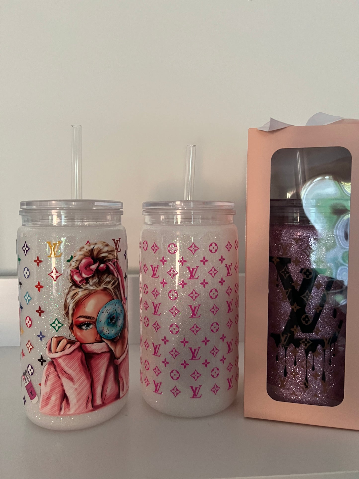 Hot & Cold tumbler double wall glitter 16oz