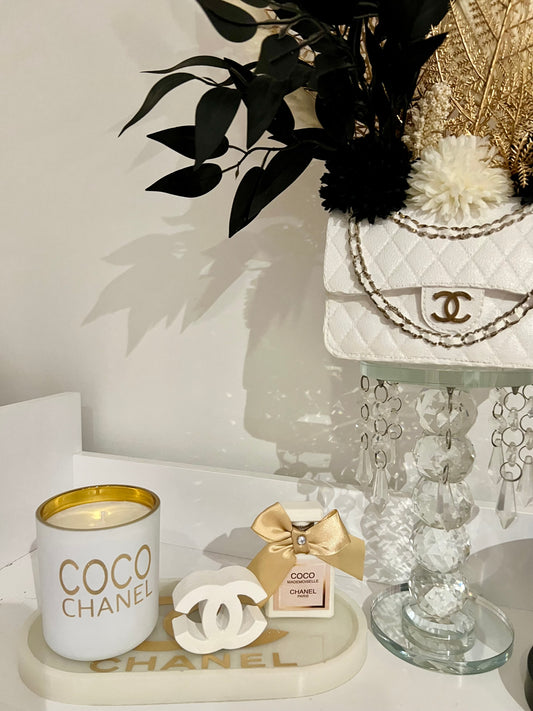 Candle & dish tray set