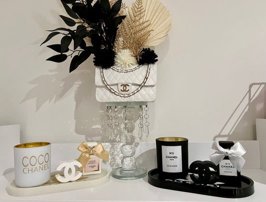 Candle & dish tray set