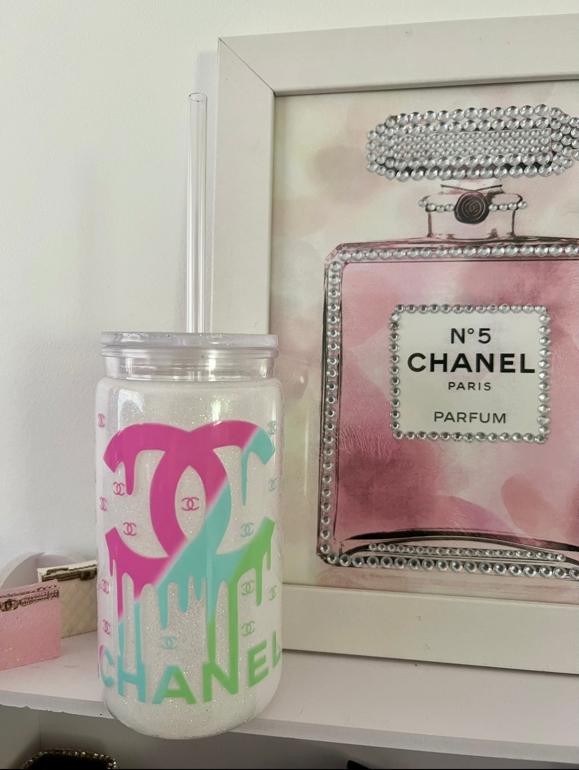 Hot & Cold tumbler double wall glitter 16oz