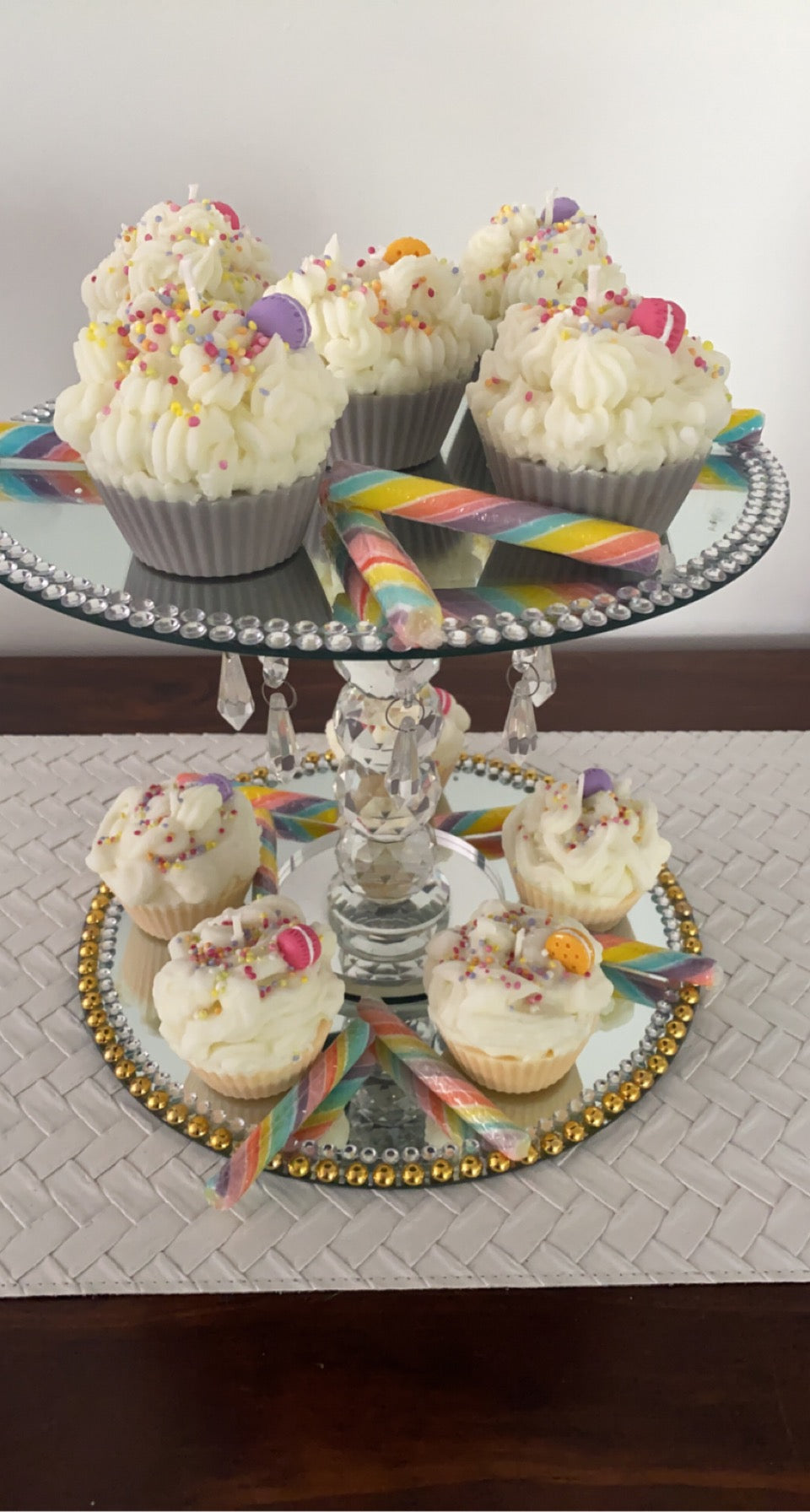 Cupcake candles Vanilla dream or Buttered caramel popcorn Gift boxed