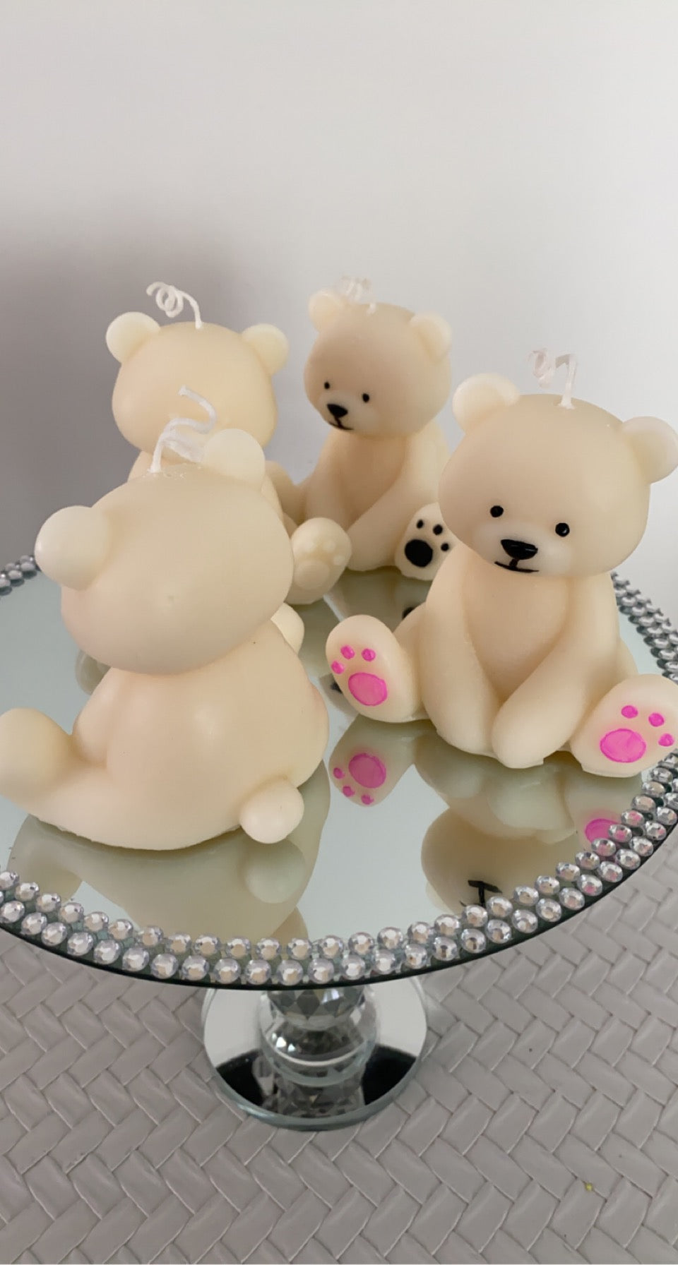 Teddy Bear candle perfect as bomboniere gifts for christening, meet the baby etc.....