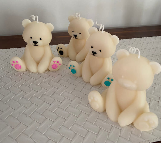 Teddy Bear candle perfect as bomboniere gifts for christening, meet the baby etc.....