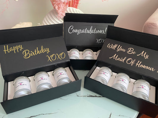 Say It With Candles personalised candle gift set perfect for any occasion