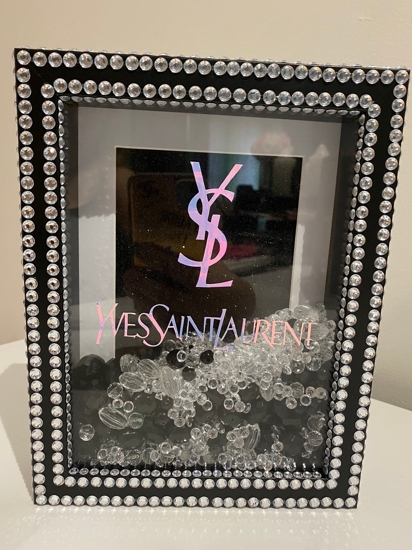 Designer inspired frames with crystals beads & pearls CC, L, GG, YSL, CD