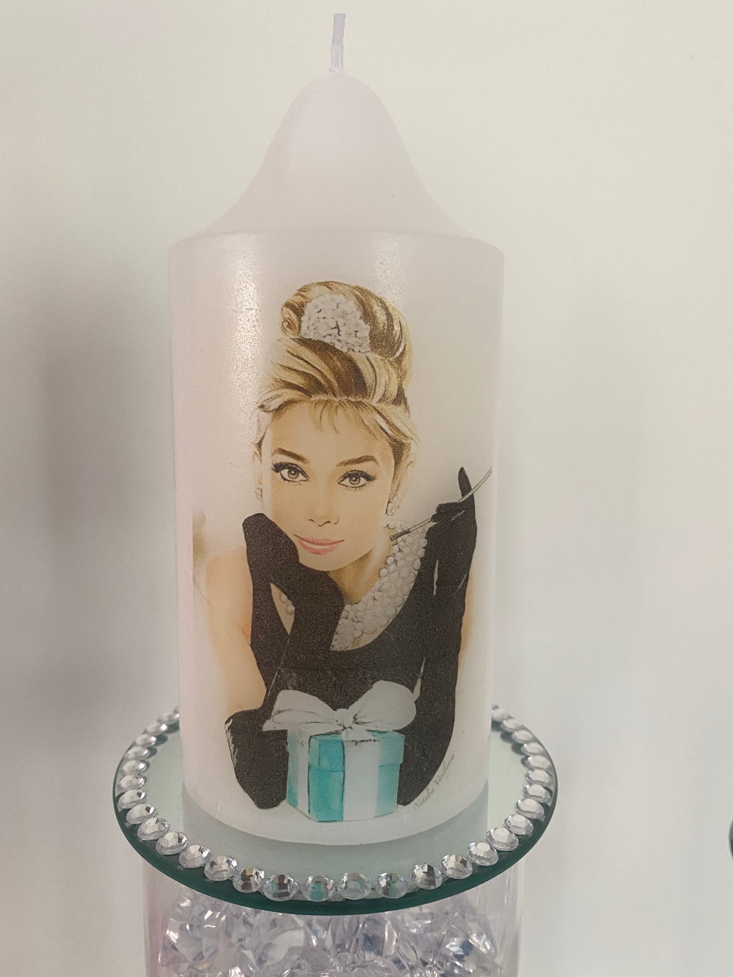 Designer Inspired Audrey for Tiffany candle trio