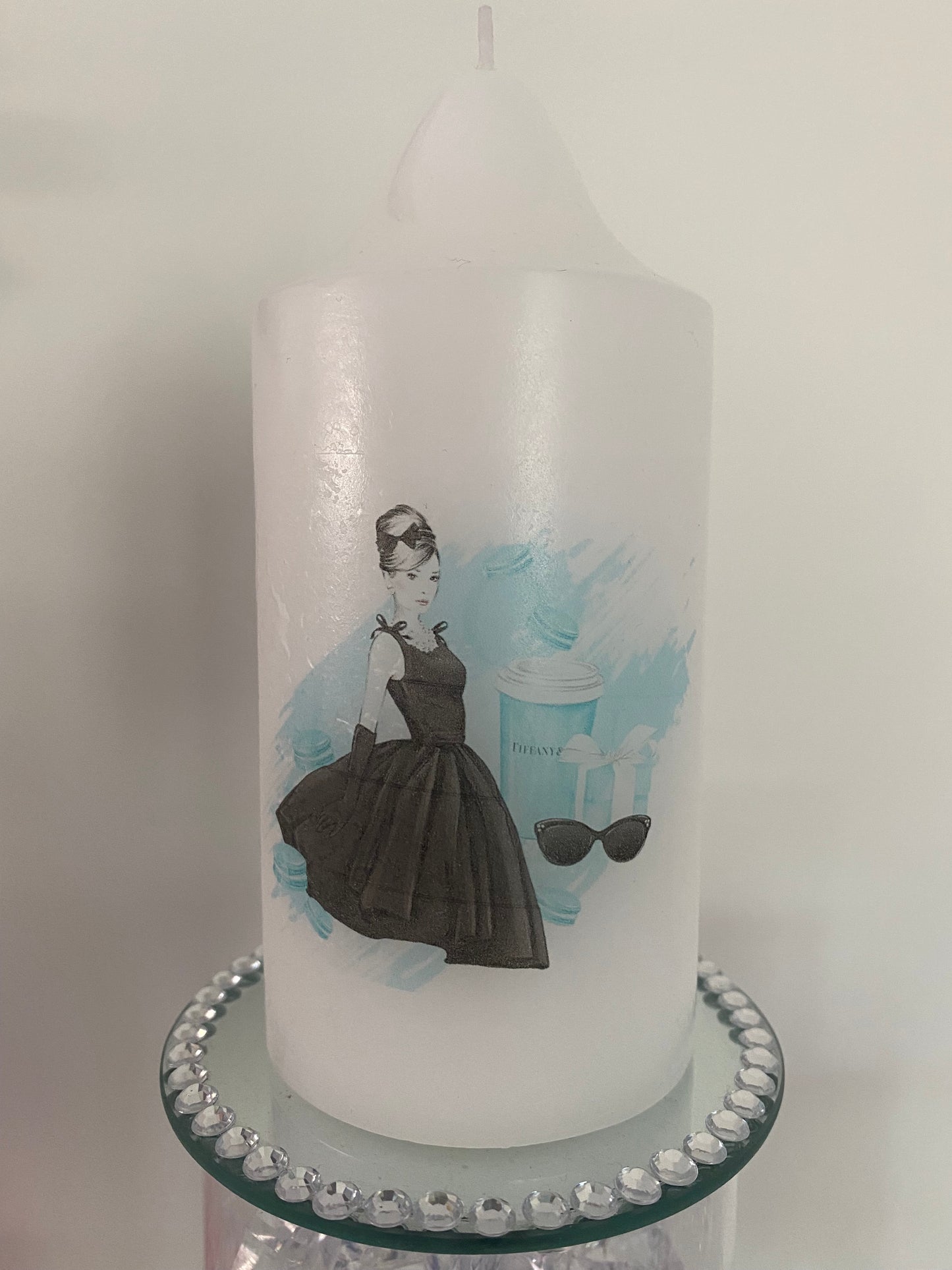 Designer Inspired Audrey for Tiffany candle trio