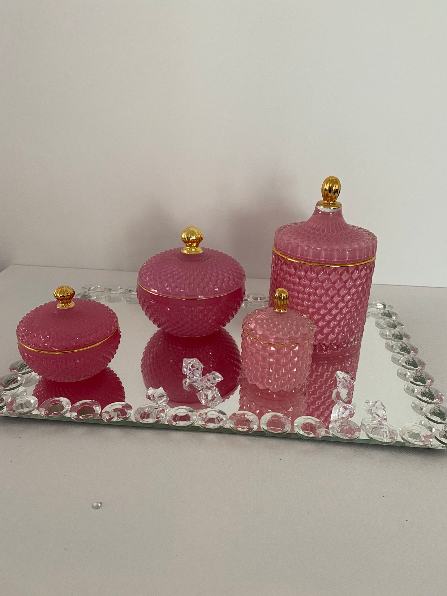 Elegance Geo Range Pink With Gold Trim