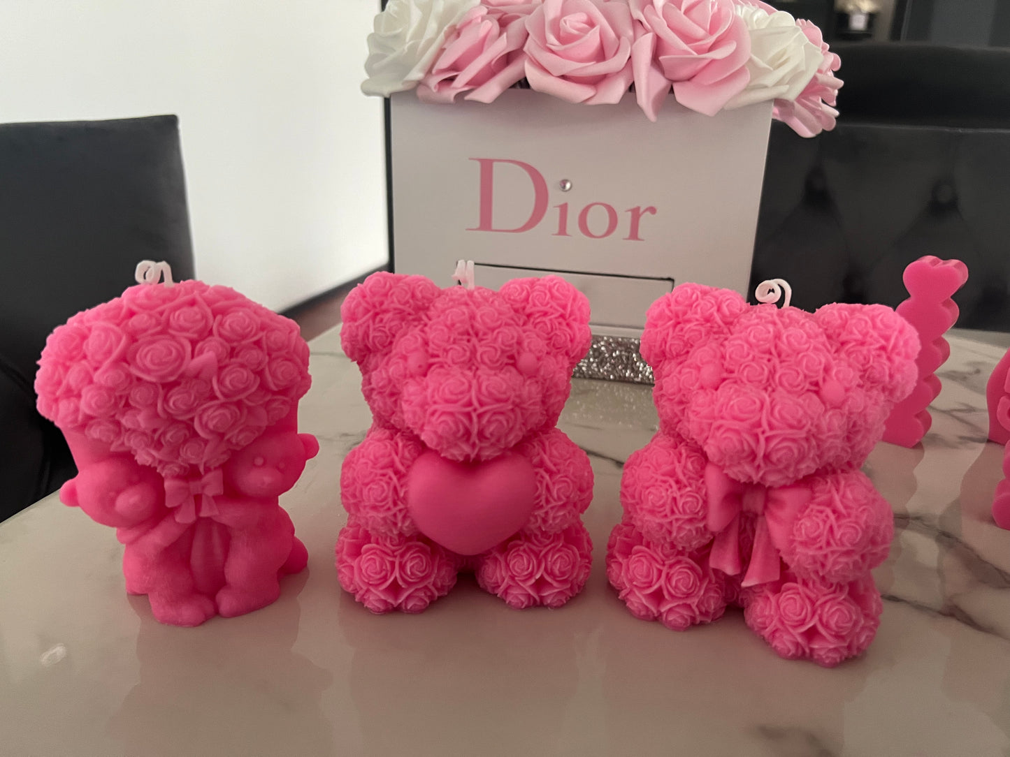 Adorable Rose Bear Scented Candle, candles