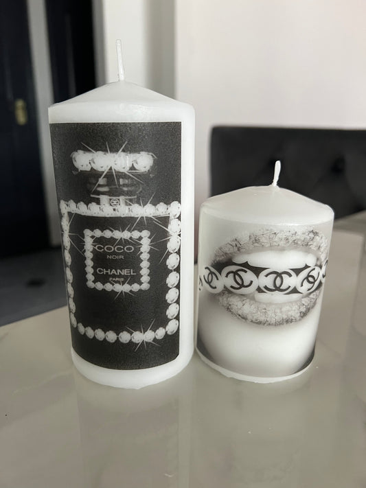 Designer inspired duo CC Perfume candle set