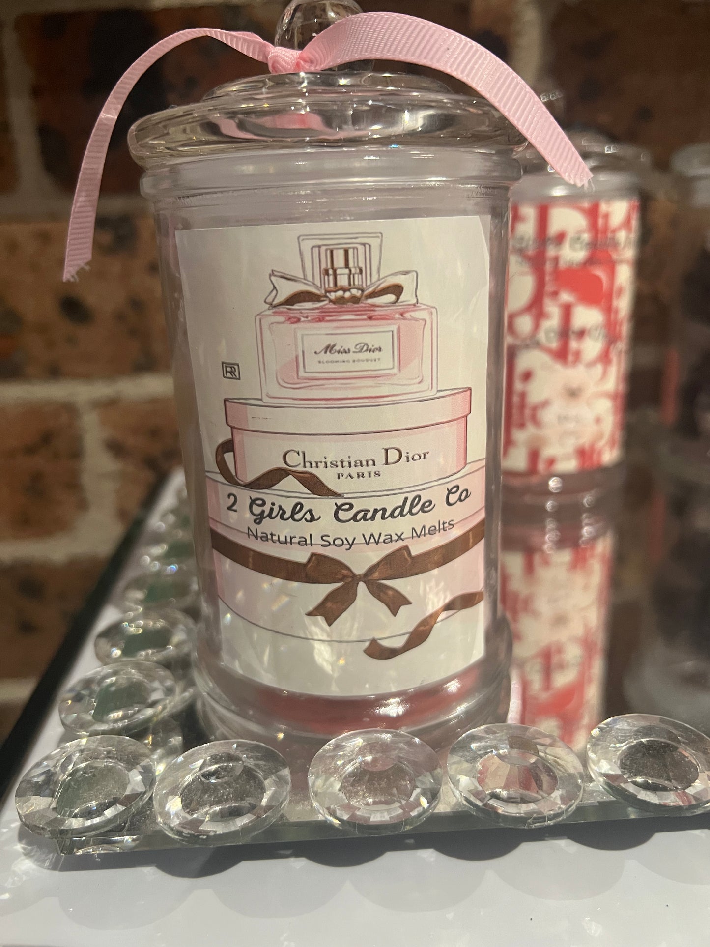 Designer inspired soy wax melts in a bottle